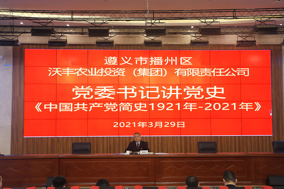 【農投黨建】| 黨委書記講黨史——區農投公司開展黨史集中學習